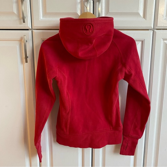 Lululemon Athletica Zip up Scuba Hoodie in Red size 4 - Picture 2 of 4